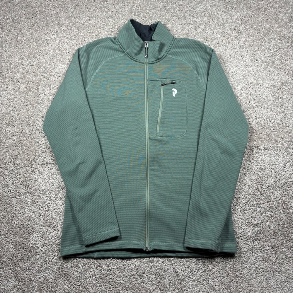 Peak Performance Waitara Z Mens XL Full Zip Fleece Jacket Sage Green G55184047